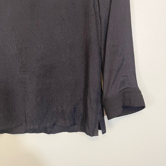 A.P.C. Rue Madame Paris Women Black Boat Pullover Long Cuff Sleeves Blouse Small - Picture 8 of 10